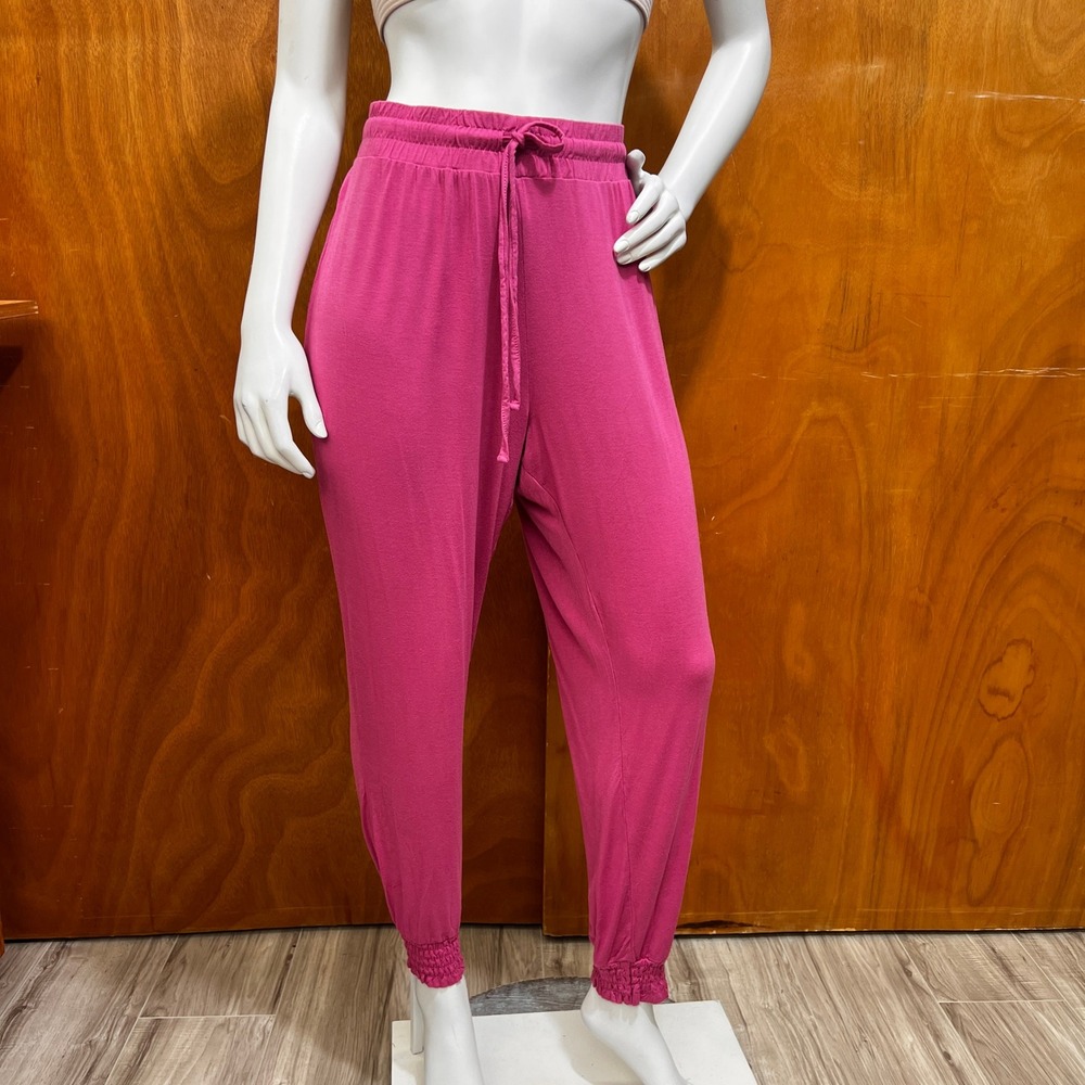 New York & Company SOHO Street Women's Pink Jogger Pants Size L Elastic Waist
